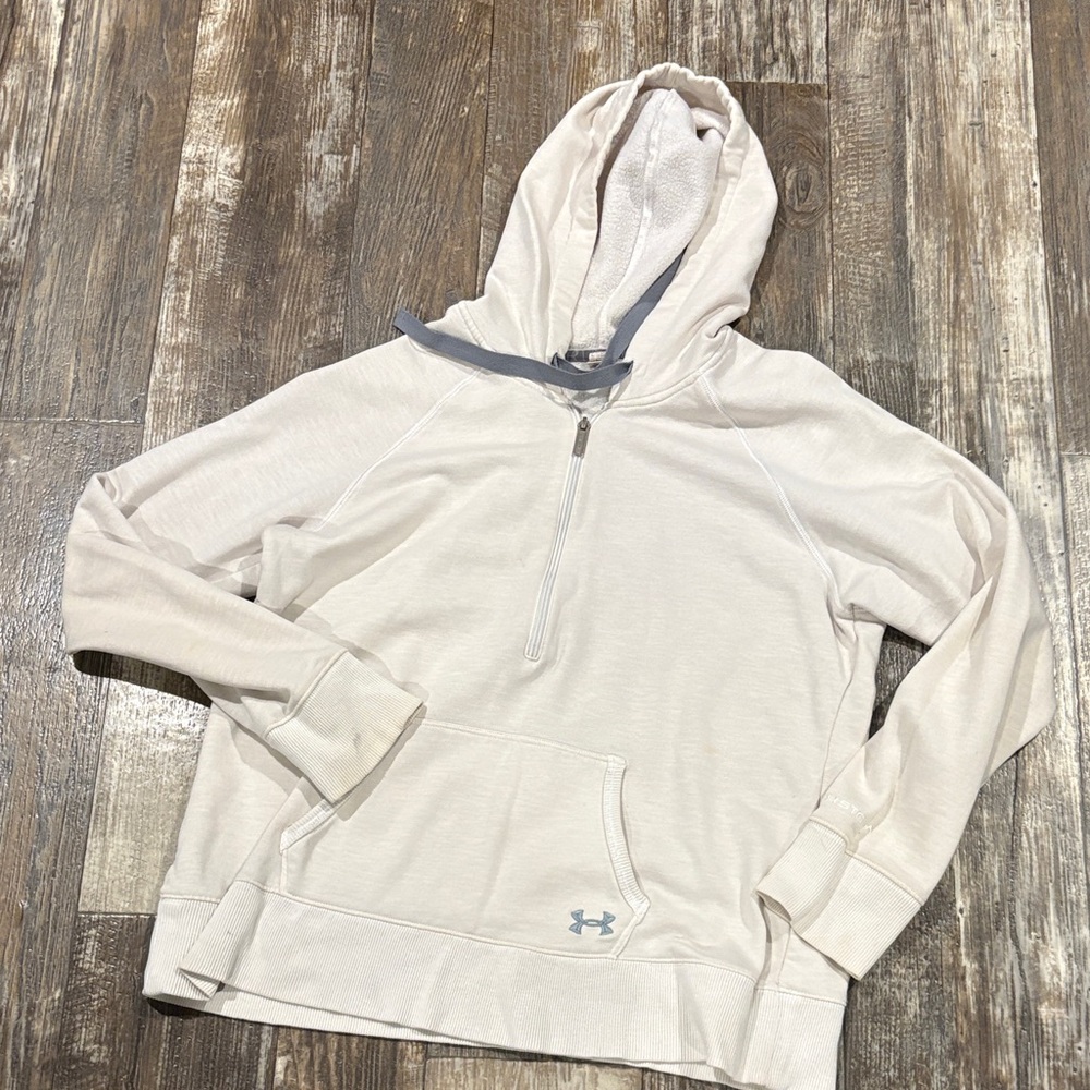 Under Armour Off-White Half-Zip Hoodie